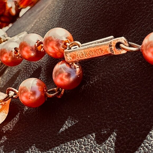 Vintage HongKong Beaded 4 Strand Necklace - Picture 6 of 7